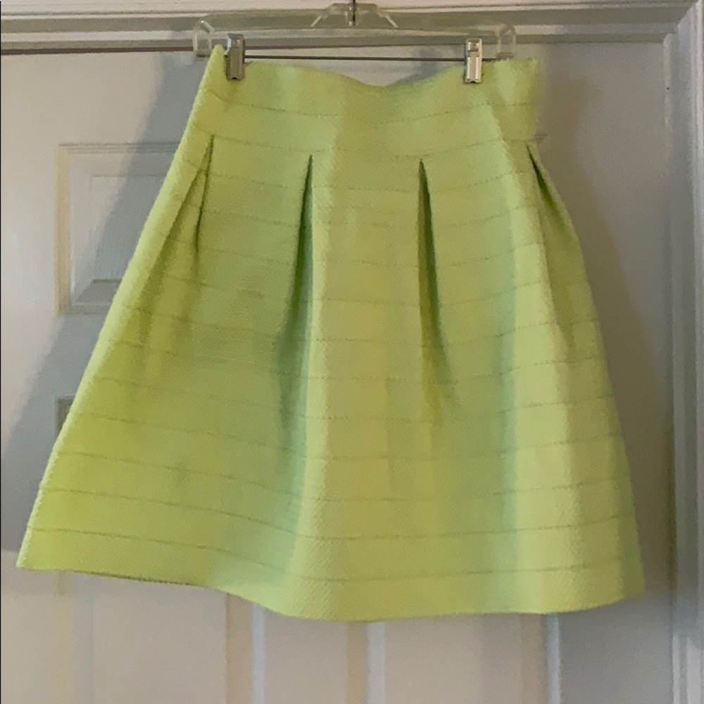 Lime green skater skirt